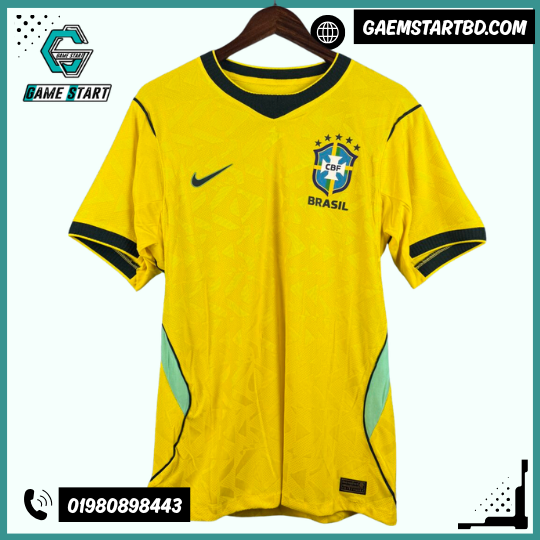 Brazil Home Kit World Cup 2026 Player Edition Premium Football Jersey Bangladesh