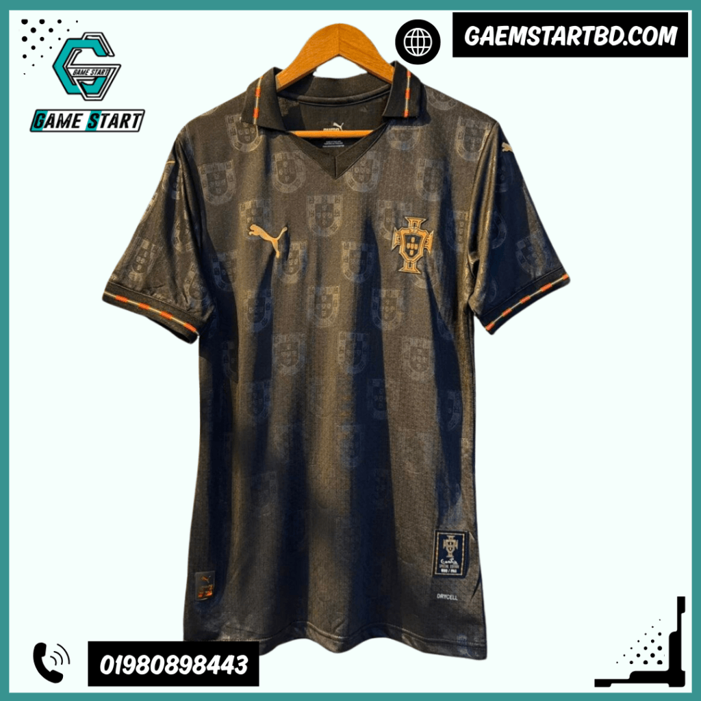 Portugal Eusébio Special Kit Player Edition black and gold jersey premium design Game Start BD